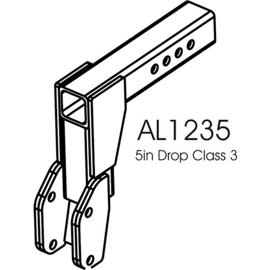 CL-AL1235 Harmar Class III 5 Drop Hitch Adapter