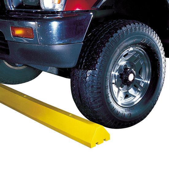 CS4S-H-LAG-B 4 L x 6 W Checkers Parking Stop with Lag Bolt - Blue