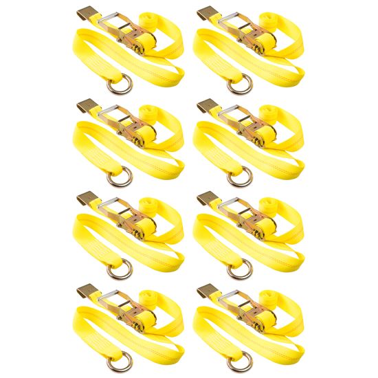 CTS-2D-RFLAT-8 2 x 10 Side Mount Wheel Net with Round Ring and Flat Hook Ends - 8-Pack