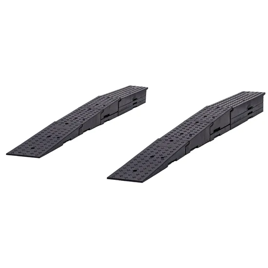 Guardian Rubber Container Ramps w/Wheel Levelers - 117x11x8