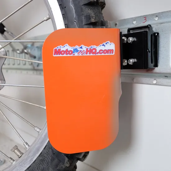 MotoProHQ Orange EZ Chock System for Wall-Mounted E-Tracks