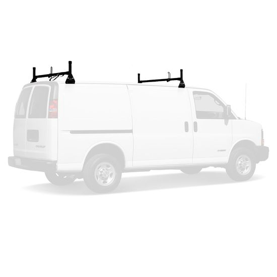H1022B Black Two Bar Vantech Steel Chevy Express Roof Rack