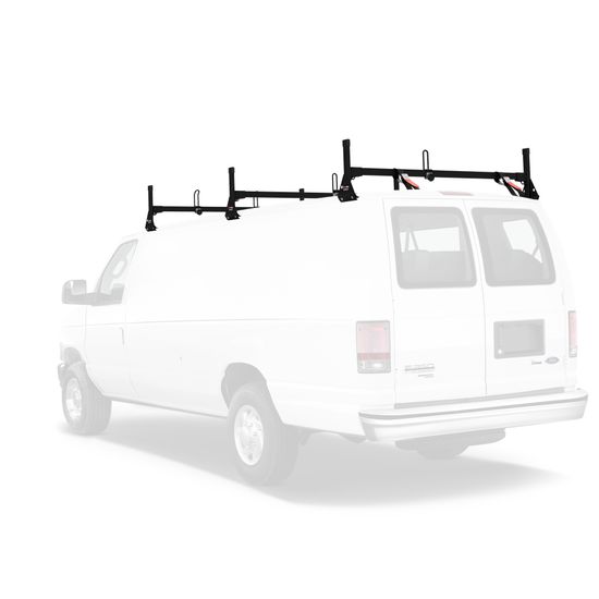 H1083B Black Steel H1 Rack 3 Bar System for a Ford Econoline 1992-On