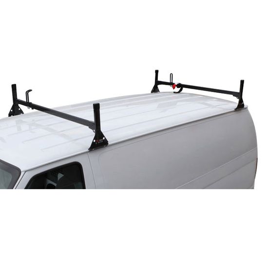 H3022B Black 2 Bar Vantech Aluminum Van Rack for Chevy Express 1996-2013