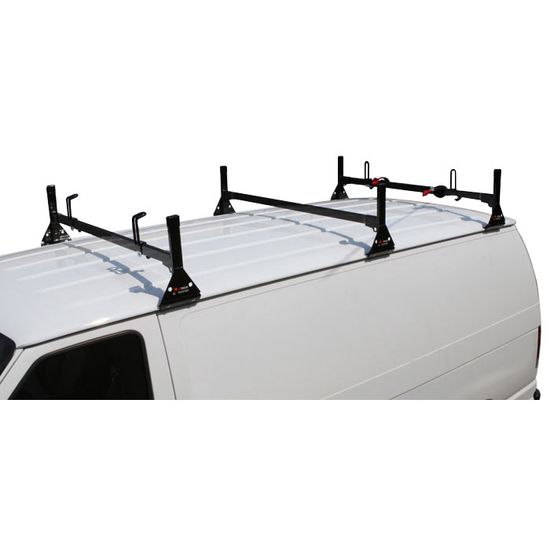 H3023B Black 3 Bar Vantech Aluminum Van Rack for Chevy Express 1996-2013