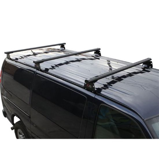 H3217B Black Aluminum H3 Rack 3 Bar System for a Chevy Van 1975-96