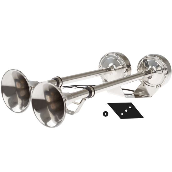 CL-HORN-D Double Trumpet Marine Horn - 18-12 long 109DB