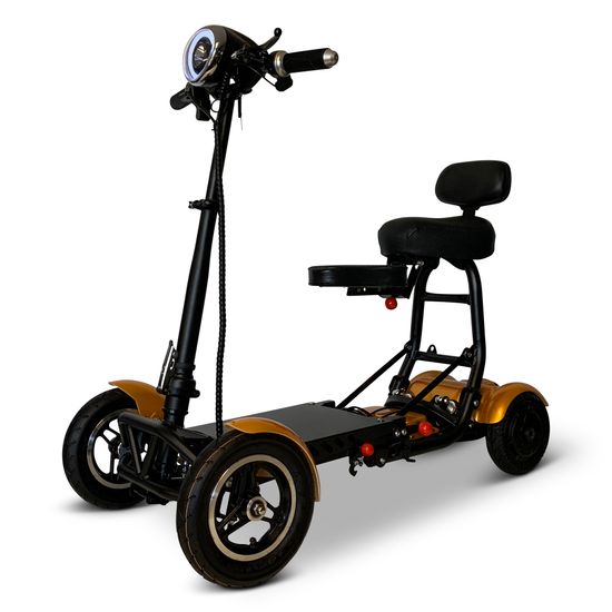 MS3000-GLD ComfyGo 10AH Foldable Mobility Scooter with Standard Seat - Gold