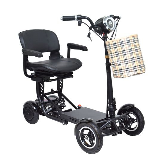 MS3000-PLUS-BLK ComfyGo 10AH Foldable Mobility Scooter with Large Seat - Black