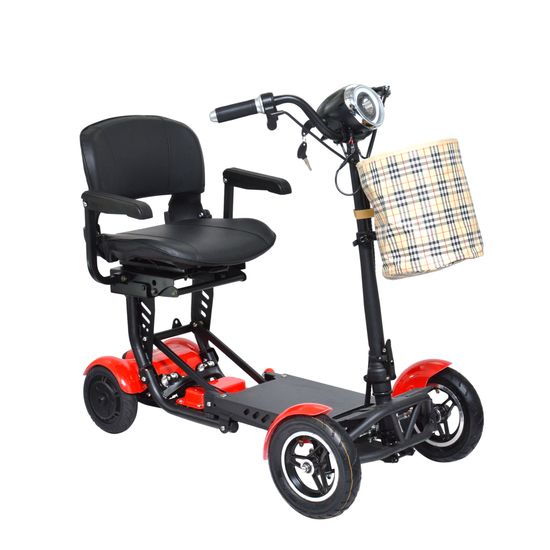 MS3000-PLUS-RED ComfyGo 10AH Foldable Mobility Scooter with Large Seat - Red