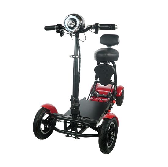 MS3000-RED ComfyGo 10AH Foldable Mobility Scooter with Standard Seat - Red