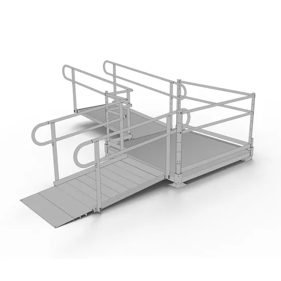 10' EZ-ACCESS® PATHWAY L Modular Ramp Kit w/5' Turn Platform | Discount ...