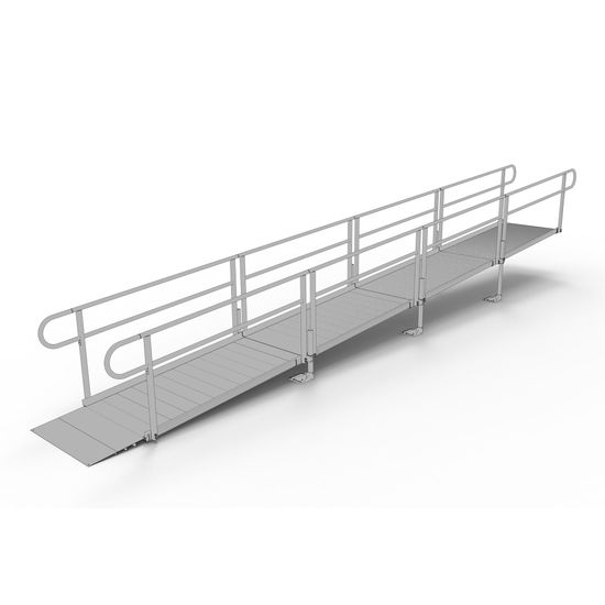 Staright Ramp 24' EZ-ACCESS® PATHWAY Straight Modular Ramp w/5' Platform | Discount Ramps