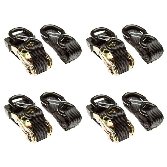 R7-STRAP-4 1 x 7 Ratchet Strap with S-Hooks - 4-Pack