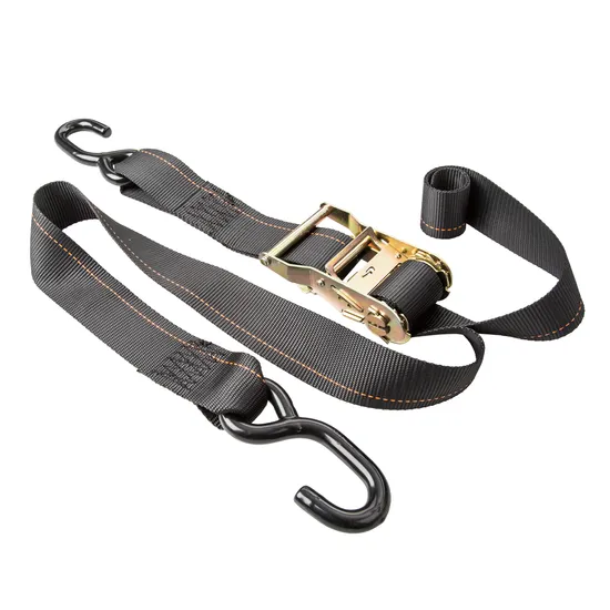 4-Pack Retractable Ratchet Tie-Down Straps – 10 FT, 1,200 Lbs Breaking Strength, Vinyl-Coated S-Hooks For Flatbed, Trucks, And Trailers (Black)