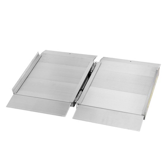 CL-SFP02 2 L x 30 W Silver Spring Aluminum Single-Fold Wheelchair Ramp - 700 lb Capacity