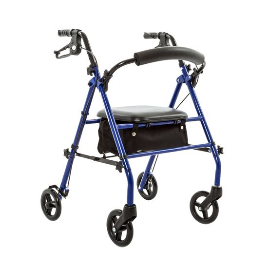 CL-SMA116 Silver Spring Steel Rollator with 6 Wheels