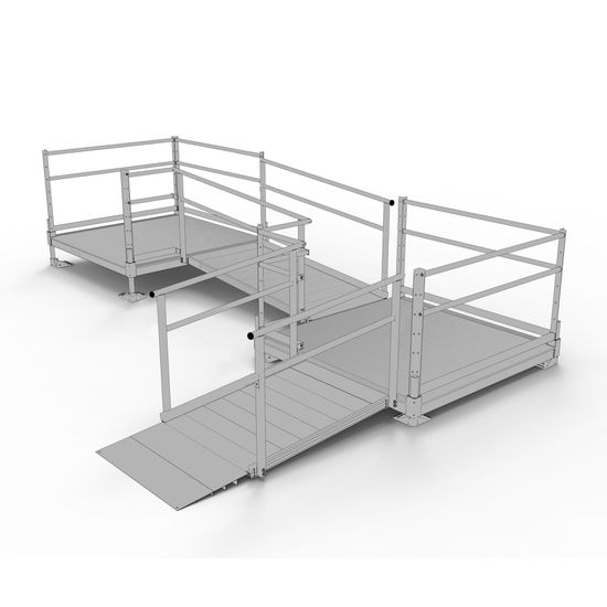Silver Spring Clearway 11' L-Shape Mod Ramp, 5' Platforms | Discount Ramps