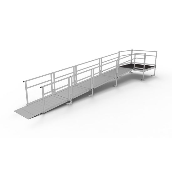 SSS20S55T Silver Spring Clearway 20 Straight Modular Ramp with 5 Top Platform