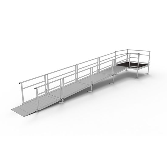 SSS22S55T Silver Spring Clearway 22 Straight Modular Ramp with 5 Top Platform