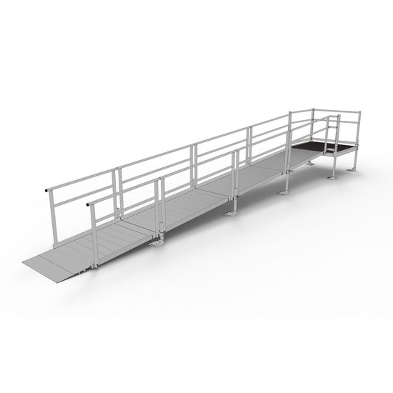 SSS23S44T Silver Spring Clearway 23 Straight Modular Ramp with 4 Top Platform