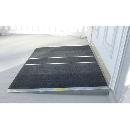 SSTH2436-3 24 L x 36 W PVI Aluminum Solid Self-Supporting Threshold Ramp