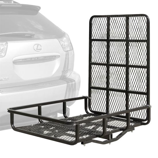 Elevate Outdoor Steel Basket Cargo Carrier with Ramp Discount Ramps