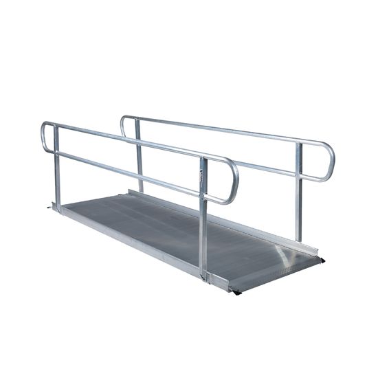 WCER-KIT Titan Ramps Wheelchair Entry Ramp with Handrails  850 lb Capacity