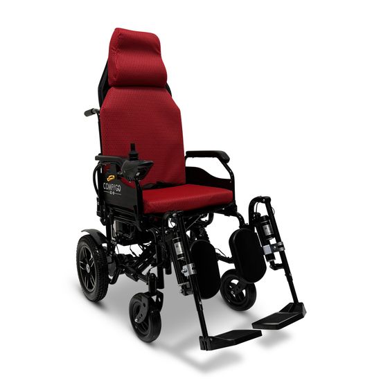 X9-RED ComfyGo 12AH Remote-Controlled Electric Wheelchair with Auto-Recline  Lifting Leg Rests - Red