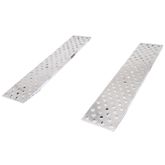 CL-04-15-072-04-P 6 L x 15 W EZ Traction Aluminum Hook End Car Trailer Ramps - 4000 lb per axle Capacity