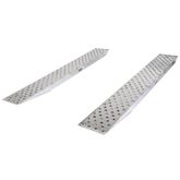 05-16-120-04-P 10 L x 16 W - EZ Traction Aluminum Hook End Car Trailer Ramps - 5000 lb per axle Capacity