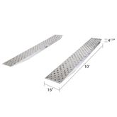 05-16-120-04-P 10 L x 16 W - EZ Traction Aluminum Hook End Car Trailer Ramps - 5000 lb per axle Capacity 6