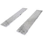 05-18-096-04-SP 8 L x 18 W- EZ Traction Aluminum Hook End Car Trailer Ramps - 5000 lb per axle Capacity
