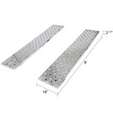 05-18-096-04-SP 8 L x 18 W- EZ Traction Aluminum Hook End Car Trailer Ramps - 5000 lb per axle Capacity 5