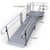 10-44T-I Harmar Elevation 10 Side-Entry Straight Modular Ramp with 4 Platform - Installation Included 1