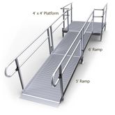 11-44S-I Harmar Elevation 11 Straight Modular Ramp with 4 Platform - Installation Included 1