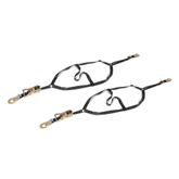 111501 1 Fixed End Front Net Drag Pack with Flat Snap Hooks - Black