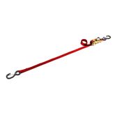 113111 1 x 10 Ratchet Tie-Down Strap with S-Hook  Keeper - Red