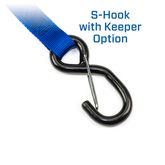 113111 1 x 10 Ratchet Tie-Down Strap with S-Hook  Keeper - Red 1
