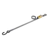 117112 1 x 12 Ratchet Tie-Down Strap with S-Hook - Silver