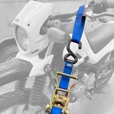 117112 1 x 12 Ratchet Tie-Down Strap with S-Hook - Silver 2