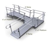 12-4455ST Harmar Elevation 12 L-Shaped Modular Ramp with 4 Top Platform 1