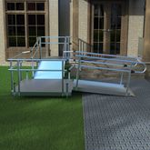 12-552TP-I Harmar Elevation 12 Side-Entry L-Shaped Modular Ramp with 5 Top Platform - Installation Included 7