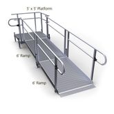 12-55T-I Harmar Elevation 12 Side-Entry Straight Modular Ramp with 5 Platform - Installation Included 1