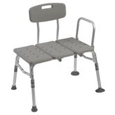 12011KD-1 Drive Medical Plastic Tub Transfer Bench with Adjustable Backrest