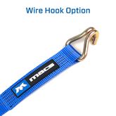 122212 2 x 12 Ratchet Strap with Wire Hook - Blue 1