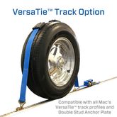 122911 2 x 10 Tire Block Strap with VersaTie Track Ends - Blue 1