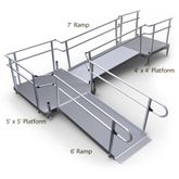 13-4455ST Harmar Elevation 13 L-Shaped Modular Ramp with 4 Top Platform 1