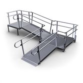 13-552TP Harmar Elevation 13 Side-Entry L-Shaped Modular Ramp with 5 Top Platform