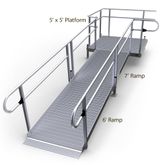 13-55T Harmar Elevation 13 Side-Entry Straight Modular Ramp with 5 Platform 1